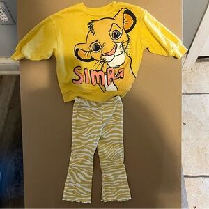 Disney Yellow Simba Kids Matching Set